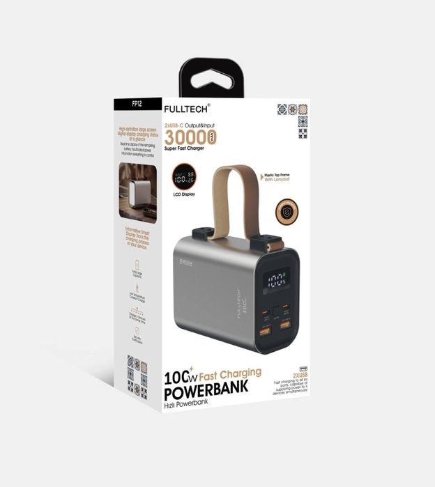 PowerBank FULLTECH FP12 30000 mAh / 100W Fast Charging