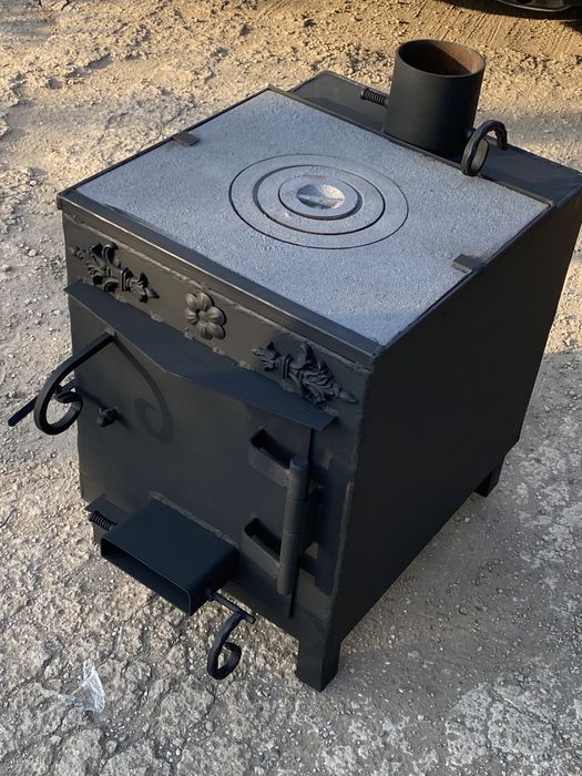 Печь буржуйка 100 м кв с чугунной поверхностью длительного горения: 2 ...