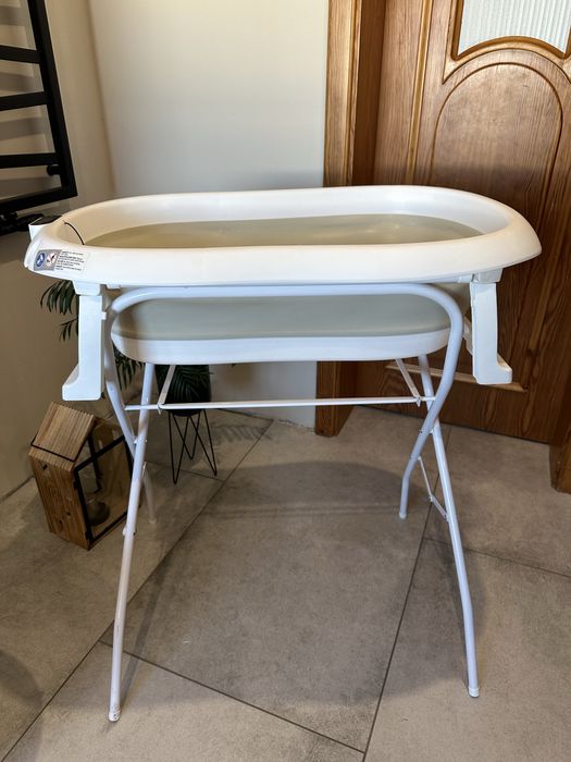 Wanienka z termometrem składana primabobo + stojak beżowa