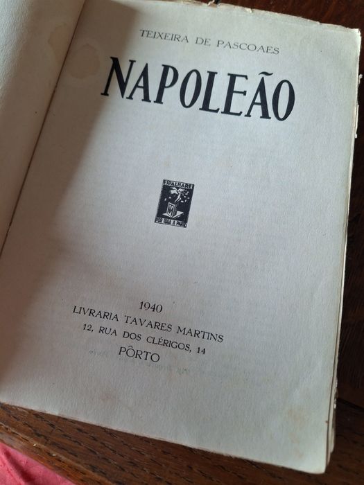 Livro Napoleao  Teixeira de Pacoaes primeira ediicao