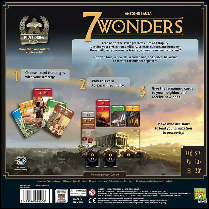 [Eng] Настільна гра 7 чудес (7 Wonders): нова, у плівці