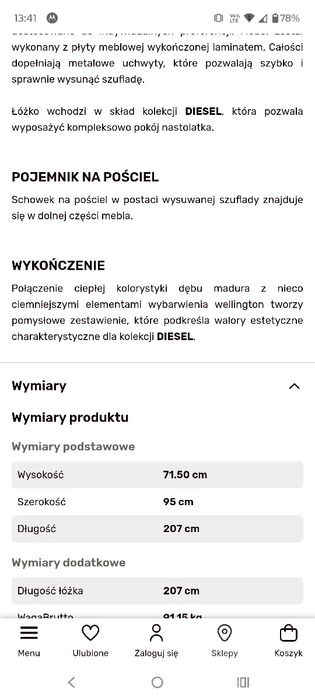 Łóżko Diesel młodzieżowe