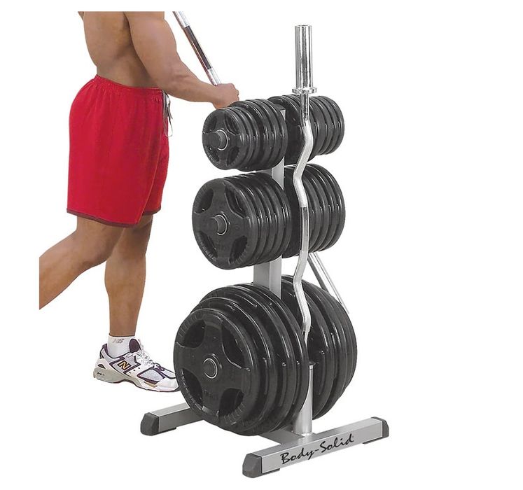 Suporte para discos olímpicos e barra Body-Solid GOWT