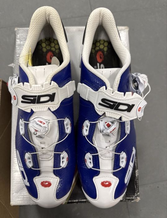 Buty szosa Sidi Wire 2 Carbon biało-nieb 44,5