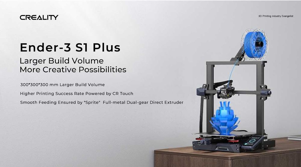 Акція новий 3d принтер Creality Ender-3 S1+ збільшене поле друку з США