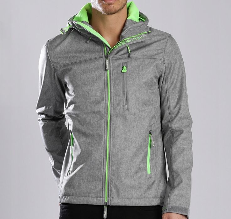 Superdry Windcheater Męska Kurtka Softshell Z Kapturem L