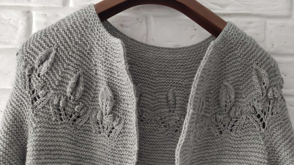 Sweter szary ciepły piękny 44