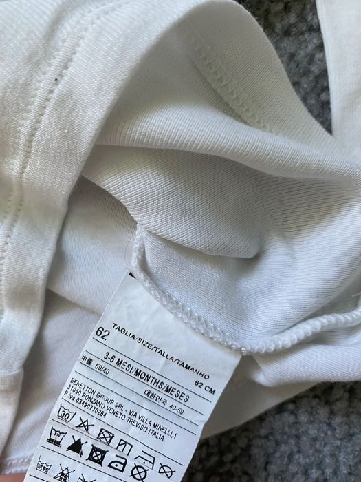 Biała bluzka z długim rękawem united Colors of benetton r.62