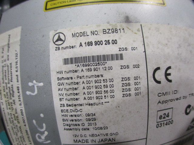 Rádio / auto-rádio MERCEDES-BENZ Classe B (W245)