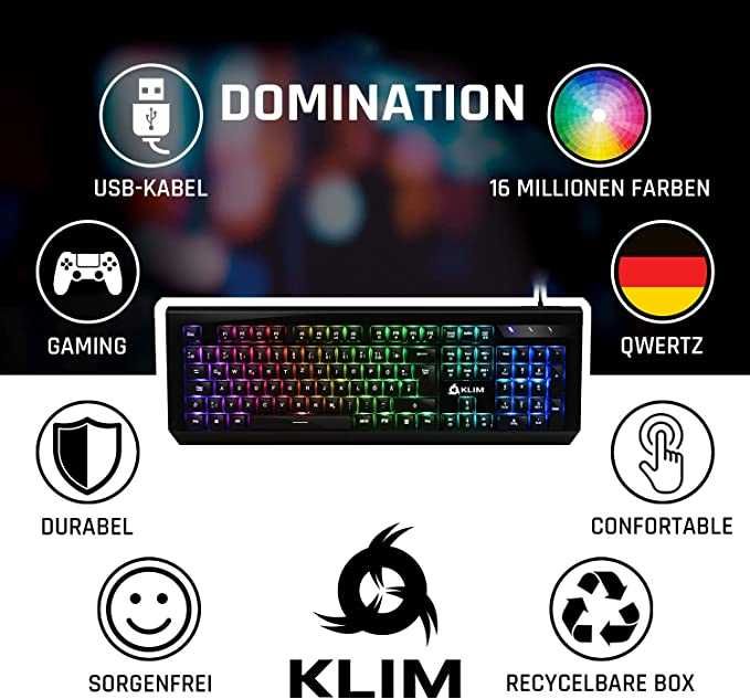 Klawiatura mechaniczna Klim Domination, RGB
