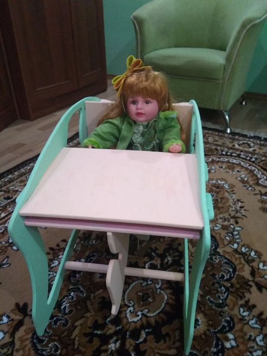 Трансформер 3 в 1 дерево парта, столик для годування, гойдалка конячка