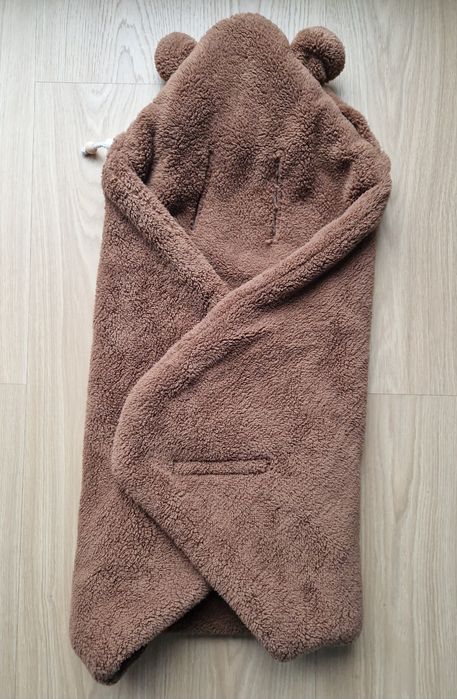 Otulacz do fotelika kocyk Rożek Kaptur Uszy Miś