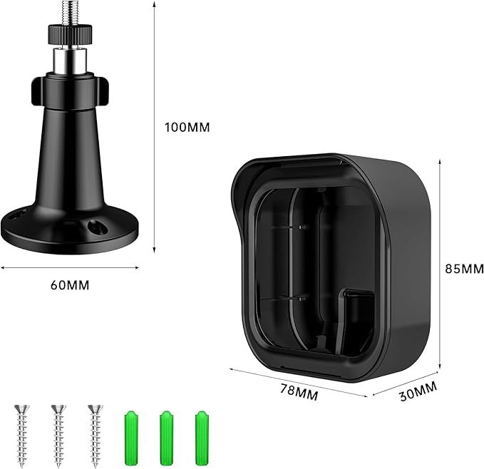 5x Uchwyt do kamery Blink z obudową ochronną 360° czarny Ścienny Zewnę