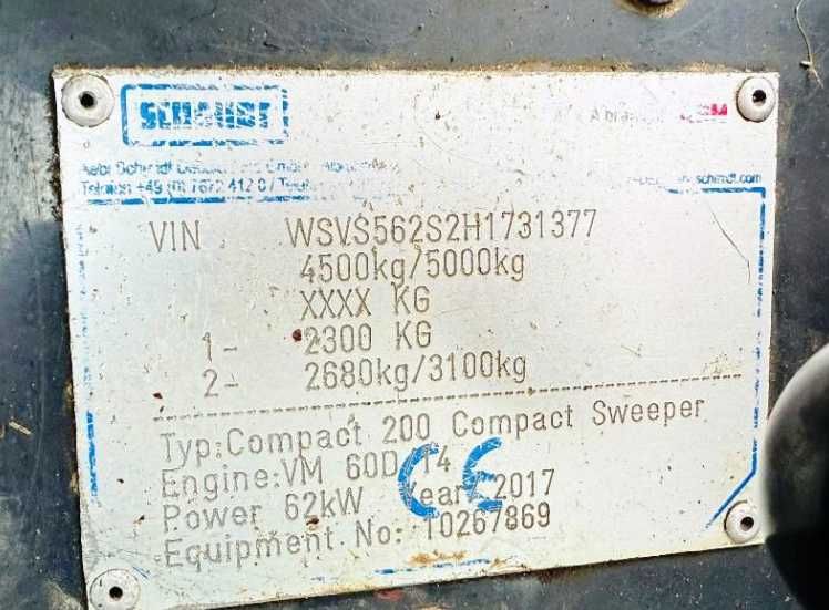 Підмітально-прибиральна машина SCHMIDT SWINGO 200 2017 рік ПДВ