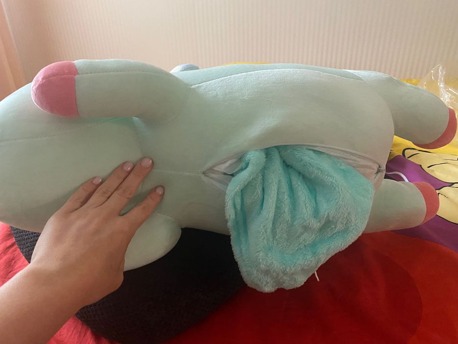 Мʼяка іграшка +ковдра фліс Єдиноріг