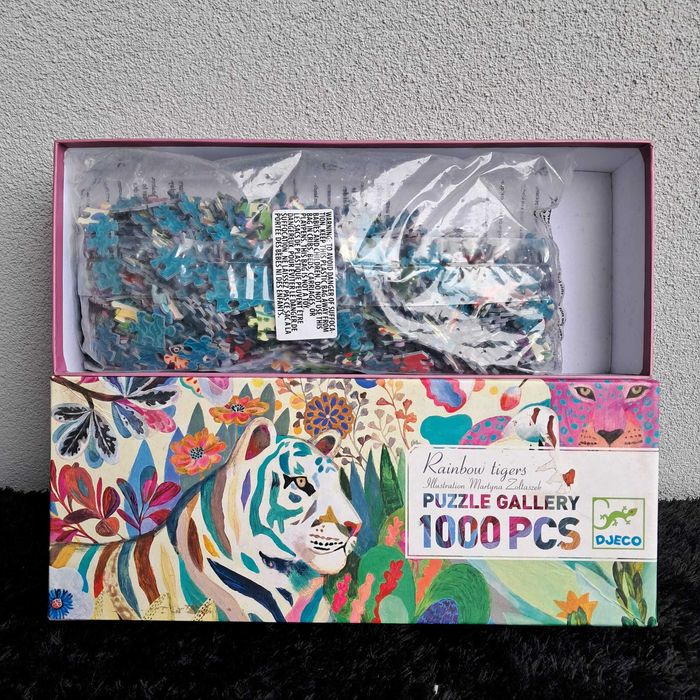 Puzzle Djeco Puzzle Gallery "Rainbow Tigers" 1000 peças
