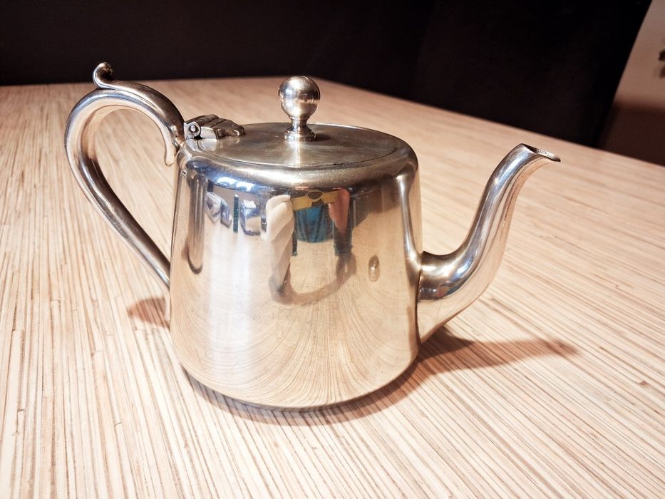 Piękny paterowany srebrem dzbanek ANTYK Sygnowany Kilka PUNC !