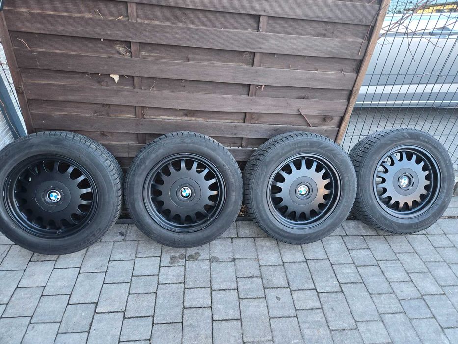 Felgi BMW E32/31 E34 E36 E38 E39 E60/65 F czarne style 6 opony gratis.