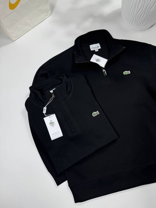 Кофта Lacoste 1/3 замок Зіп-худі Лакоста 1/3 пів замок Чоловіча