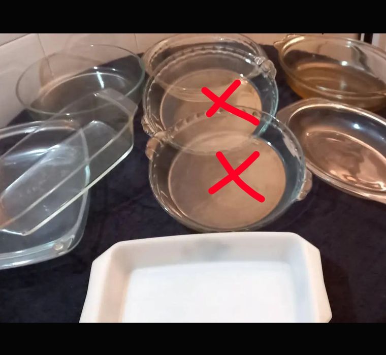 Travessas em vidro pirex