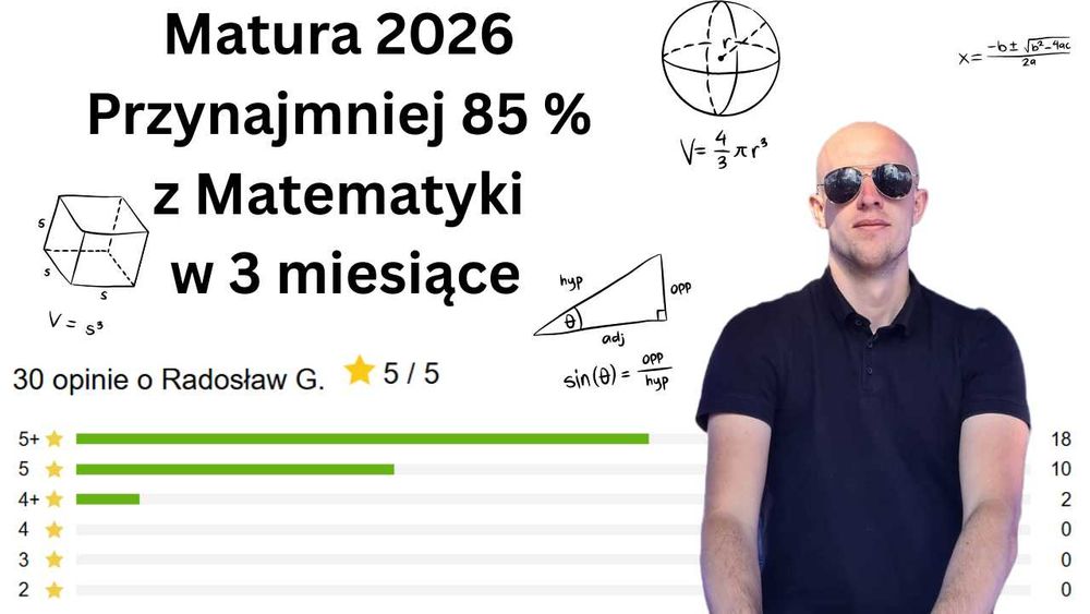 Korepetycje Matematyka Bełchatów. Matura 2026 Zrób 85% w 3 miesiące.