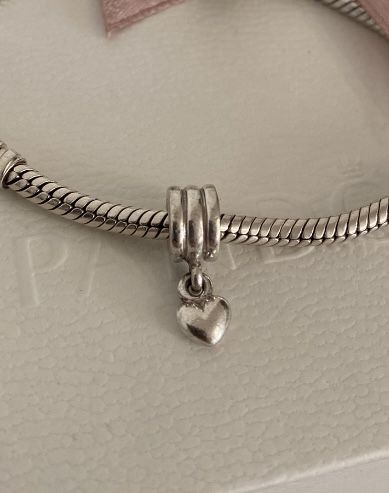 Oryginalny charms zawieszka Pandora wiszące serce