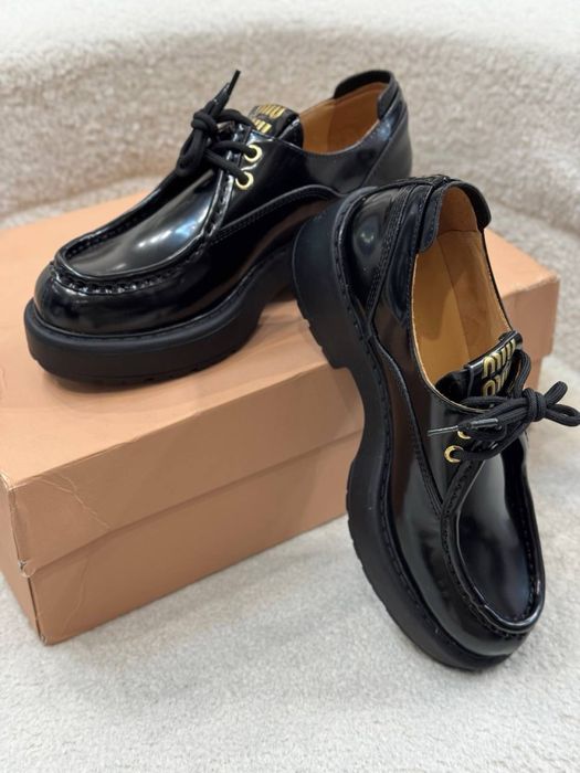 Лофери Miu Miu в коробці натуральна шкіра