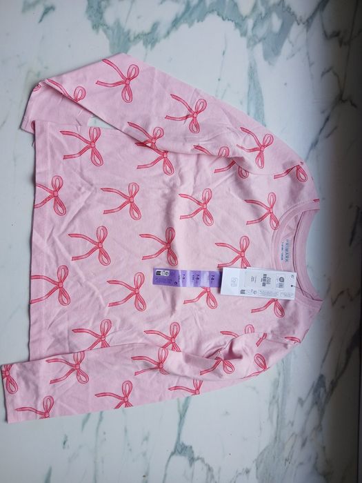 Primark koszulka dziewczęca kokardkami 128