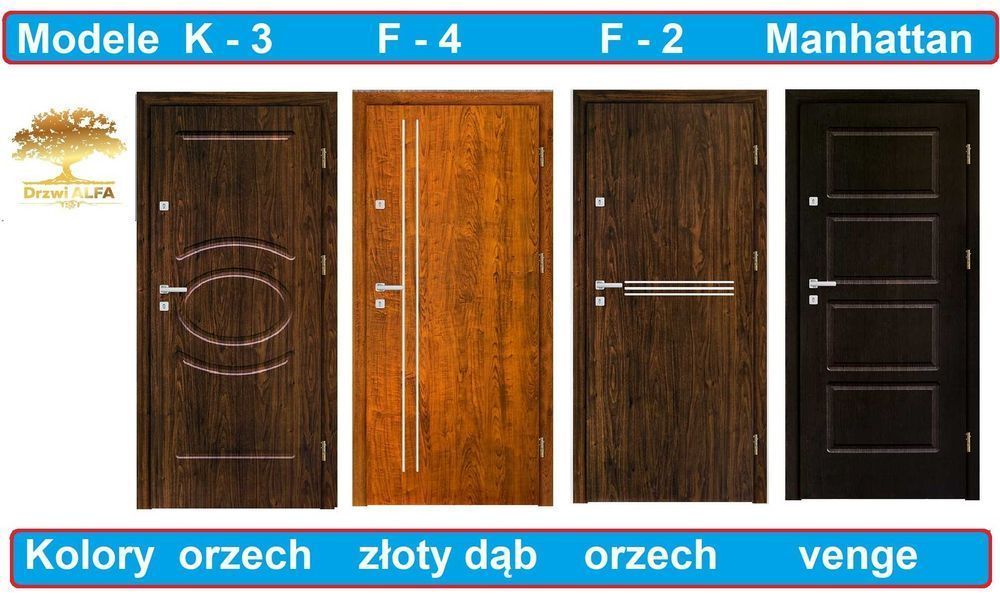 Drzwi wejściowe zewnętrzne z montażem , wyciszone i wzmocnione