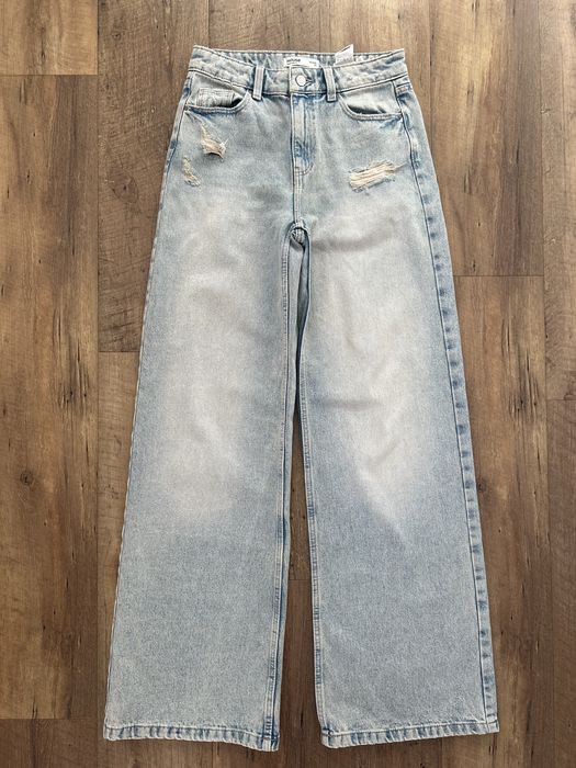 Jeansy szerokie nogawki XXS jeansy wide leg