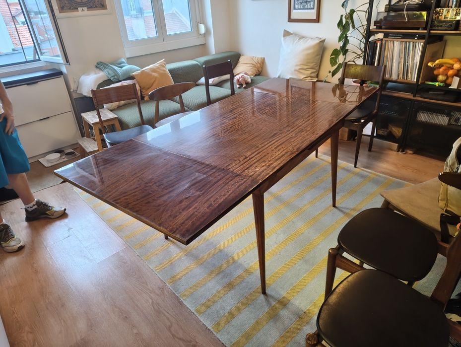 Mesa Olaio Vintage pés de palito extensível