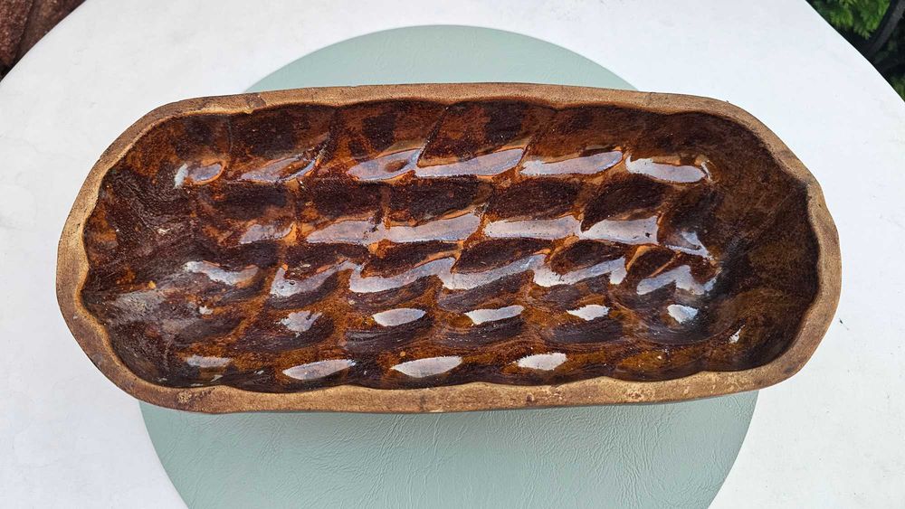 Przedwojenna ceramiczna forma na chałkę,chleb