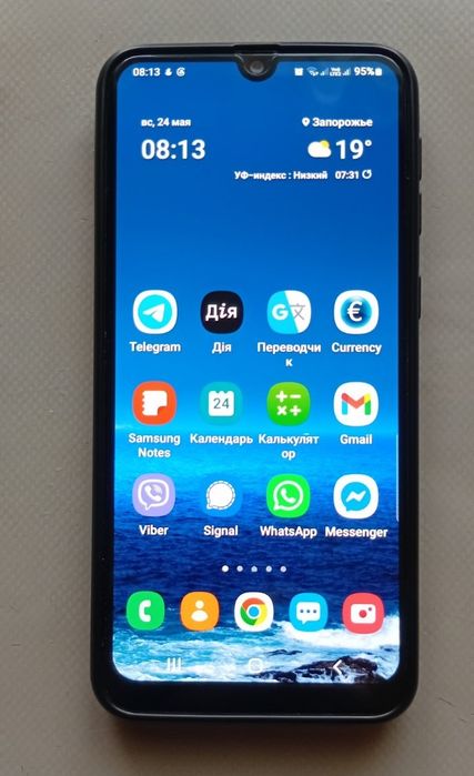 Продам смартфон Samsung Galaxy M21 4/64GB Green, NFC, б/у, в гарному стані