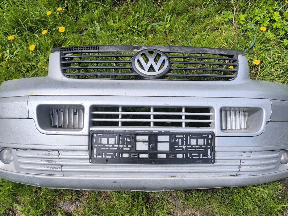 VW T5 zderzak przedni kompletny grill halogeny