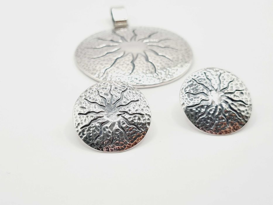 Komplet biżuterii pr.925. Ręcznie wykonana biżuteria artystyczna