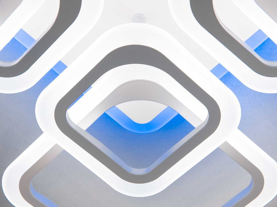 Led-060D/4+4 120Вт з підсвіткою люстра смарт світильник з пультом