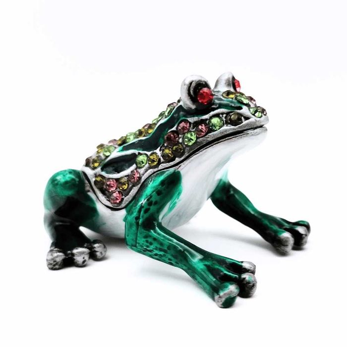 Szkatułka zielona żaba