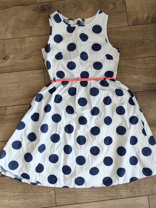 Sukienka w grochy dla dziewczynki Bonprix 158