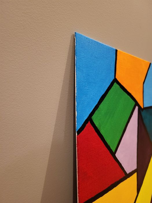 Malowany ręcznie obraz abstrakcyjny