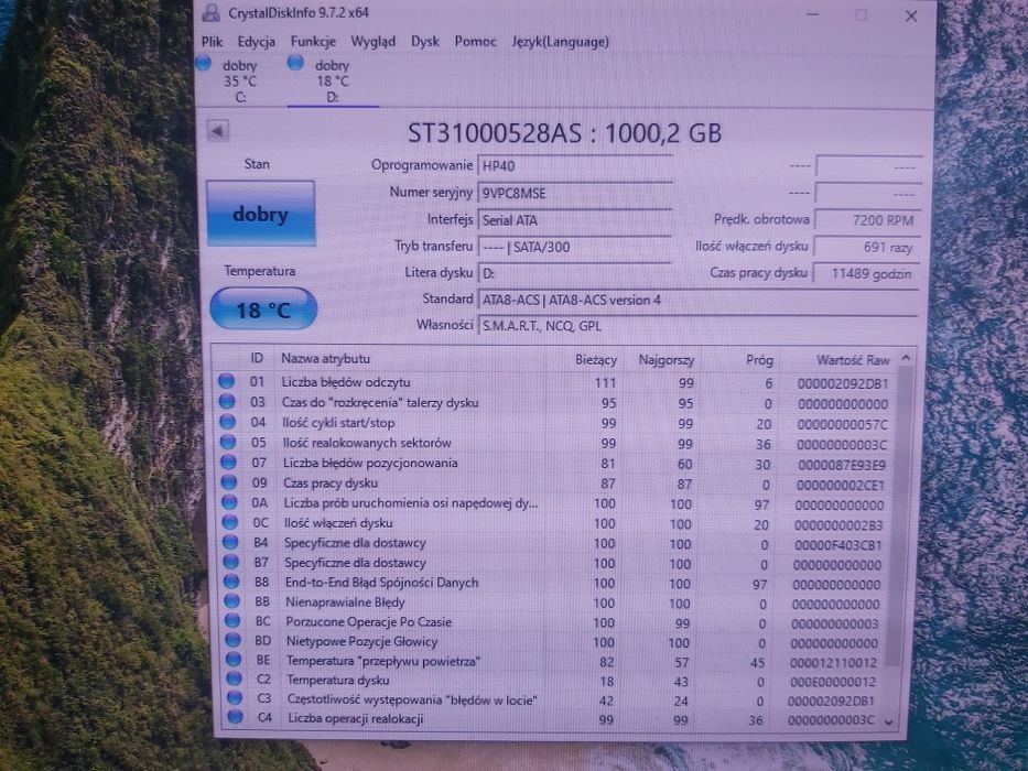 Komputer: AsRock z370 pro4 + i3 8100 4x3,6Ghz+Gtx 750Ti+128SSD+1TB HDD