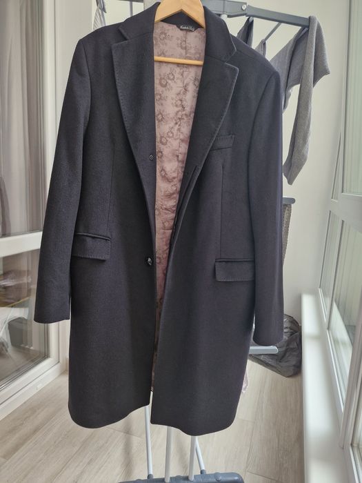 Пальто чорне, жіноче, весна-осінь, італійське розмір XL