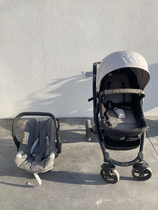 Conjunto carrinho bebe e ovo