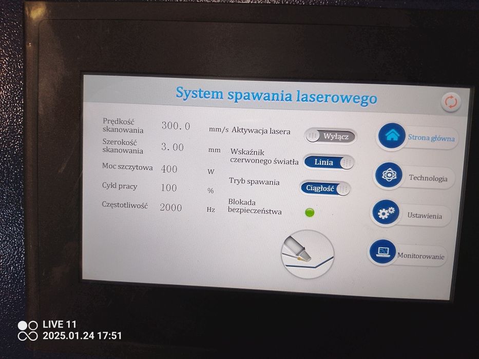 Spawarka laserowa, laser do cięcie, laser do czyszczenia, laser