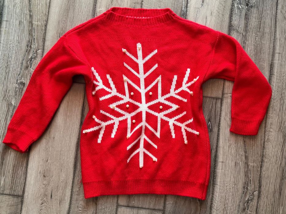 Elegancki świąteczny sweter M/L
