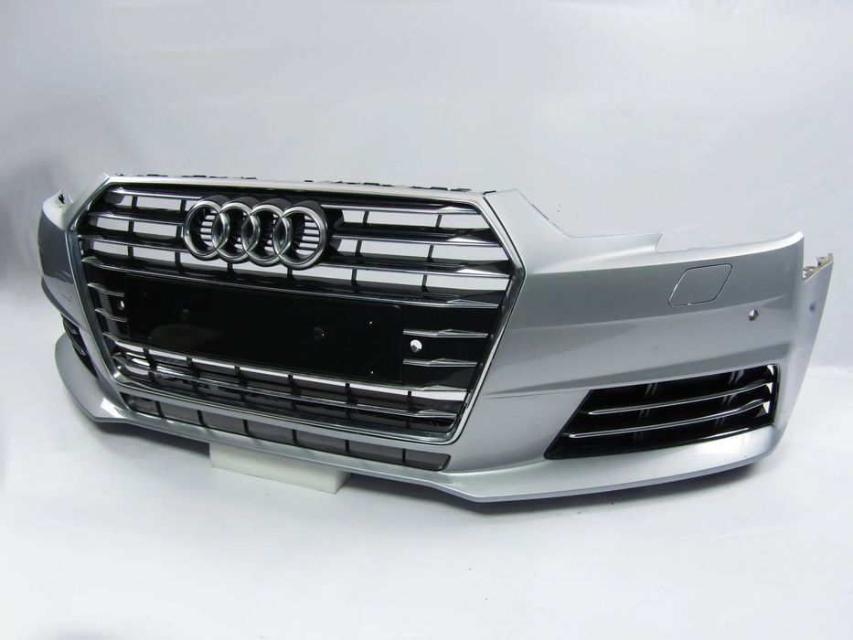 Zderzak przedni Audi A4 B9 15 - 19 Sprysk. Pdc-6 + Atrapa Lakier nieznany