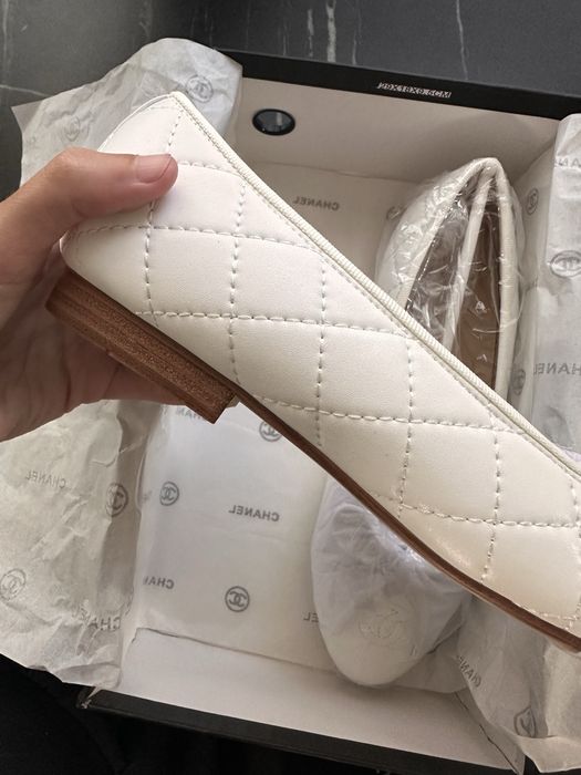 Балетки шанель,chanel білі