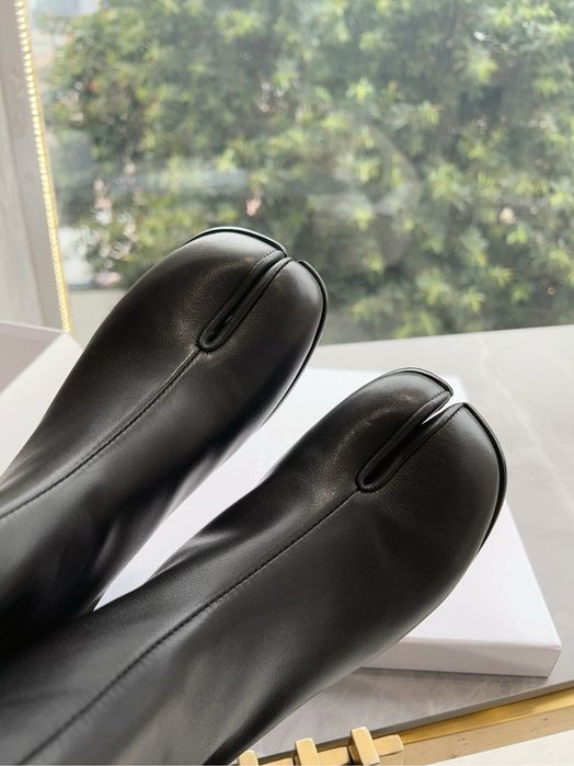 Чорні шкіряні черевики ботинки Maison Margiela tabi табі таби 38