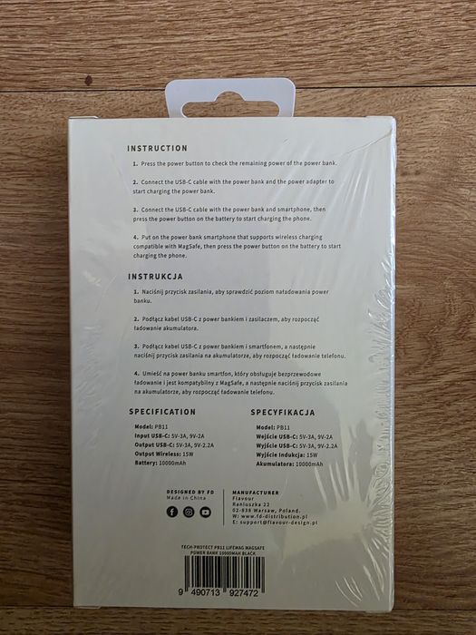 Powerbank Tech Protect 10000 mAh novo, selado, Magsafe, garantia