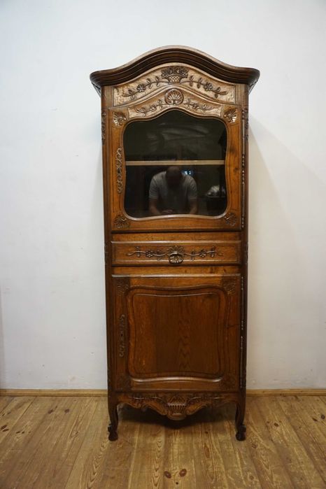 Piękna rzeźbiona witryna / barek / słupek szer. 80cm