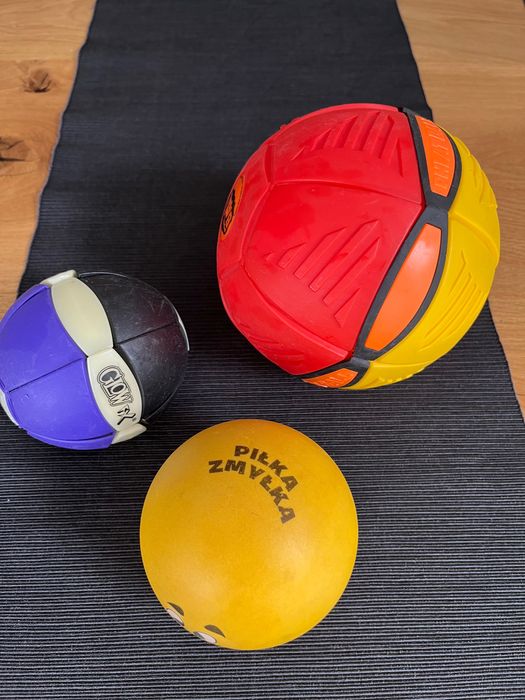 Dyskopiłka duża V3 oraz Głow in the Dark Phlat Ball Piłka Zmyłka